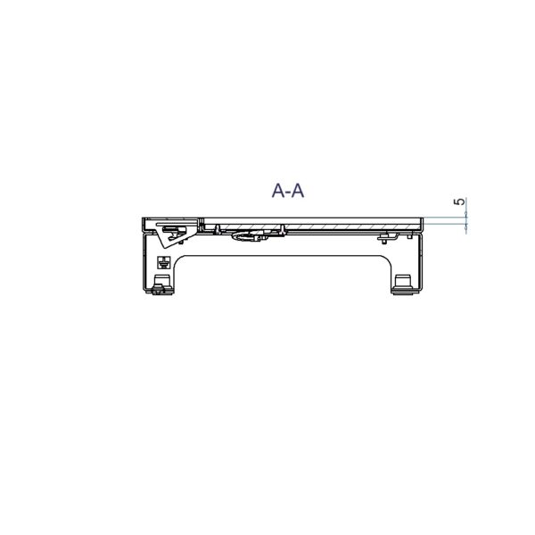 Produktbild UBD 217 051  -  Unterflur-Bodendose UBD 210 small inkl. Deckel, flach (SVZ), ohne Kante, 5mm Vertiefung und 1 Schnurauslass